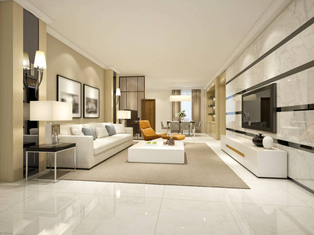 istock 3d render of modern living room 955380254