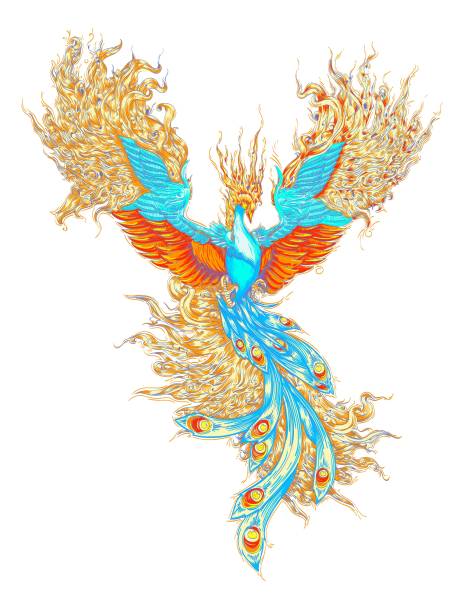 istock the magical vector bird. the phoenix, the firebird, bird of fairy tale 955380442