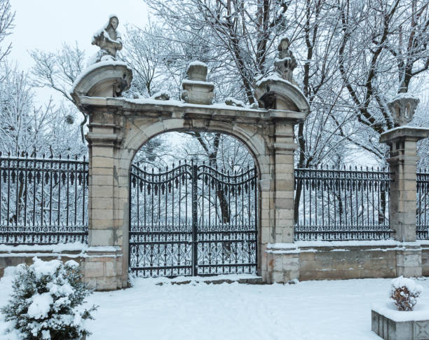 istock Early morning winter St. George Cathedral courtyard (Lviv, Ukraine) 955407120