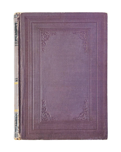istock Old vintage closed dark violet book isolated on a white background 955407570