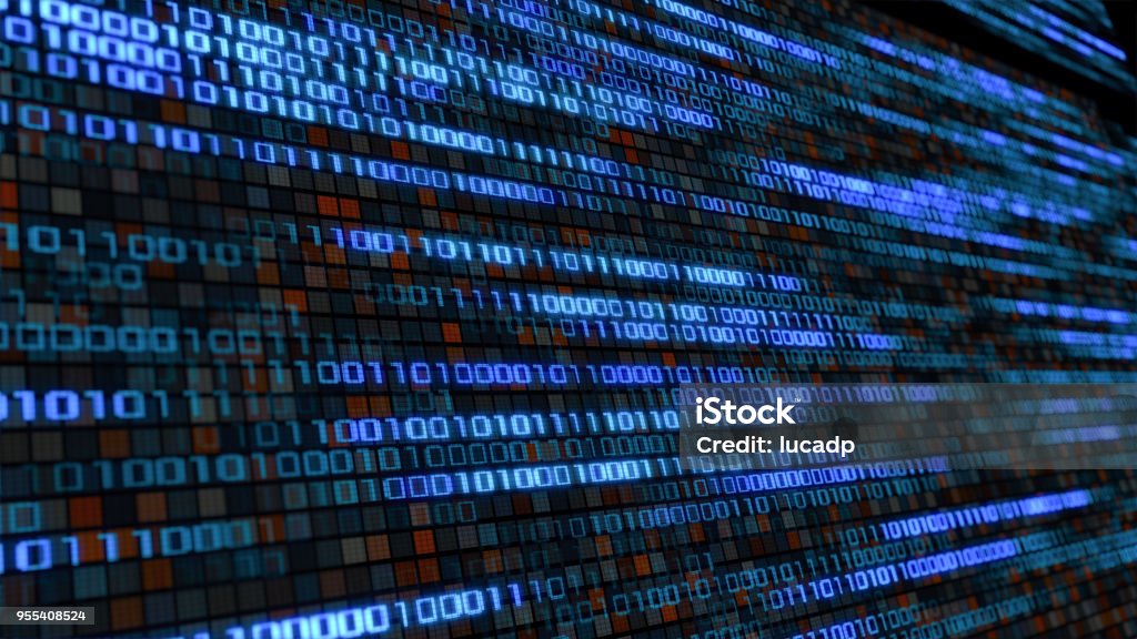 Binary Code Panel Stock Photo - Download Image Now - Binary Code, Blue ...