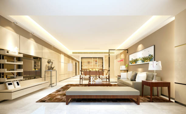 istock 3d render of modern living room 955416194