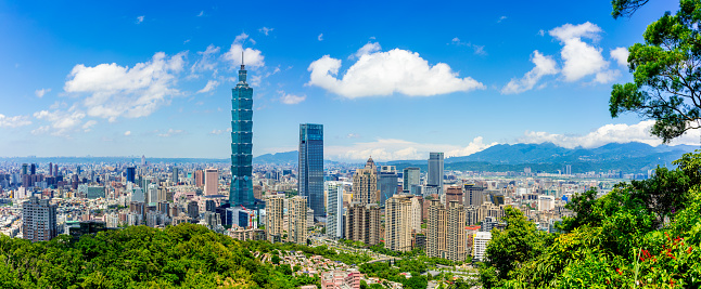 The Taipei 101 building is one of the super skyscrapers in the world.