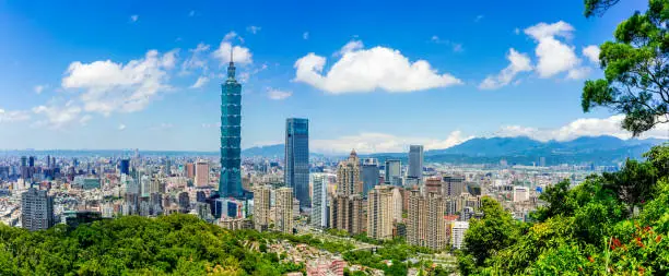 The Taipei 101 building is one of the super skyscrapers in the world.