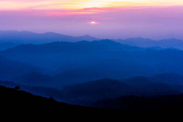 istock Sunset in the high mountains of Thailand 955425100