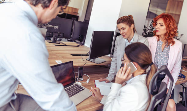 istock Group of business people working together 955436512