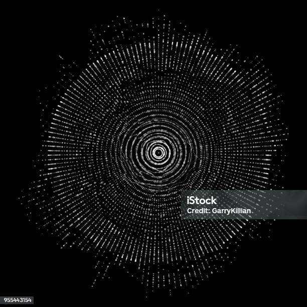 Vektor Abstrakten Sphäre Von Partikeln Pointsarray Futuristische Vektorillustration Technologie Digital Spritzen Oder Explosion Von Datenpunkten Sphärische Wellenform Cyberui Oder Hudelement Stock Vektor Art und mehr Bilder von Kreis