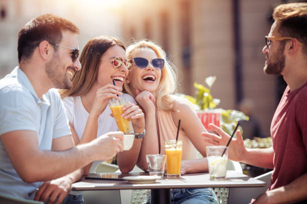istock Friends having great time in cafe 955443306