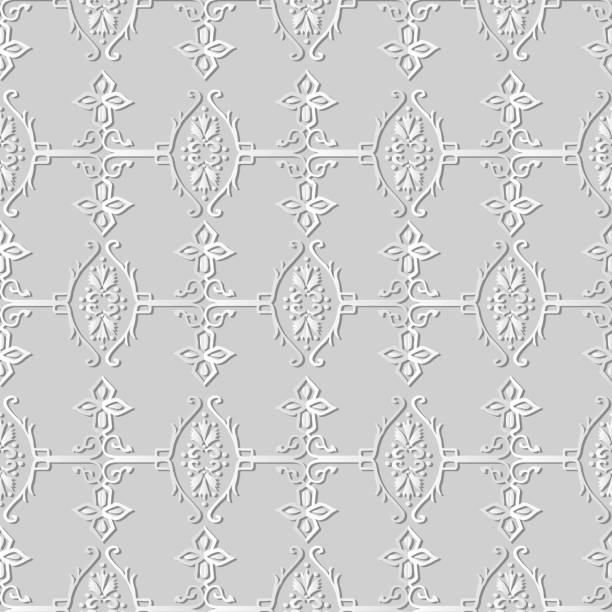 istock 3D paper art Spiral Cross Garden Chain Frame Flower 955448888