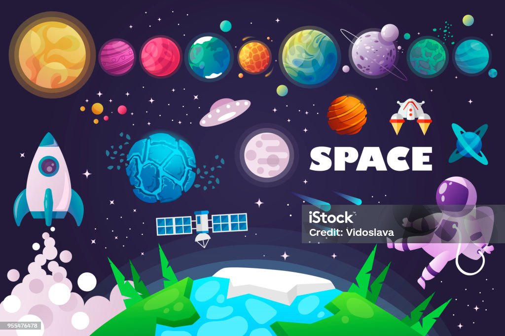 universe. space. space trip. design. universe. space. space trip. design. vector illustration Outer Space stock vector