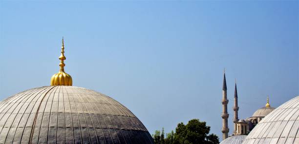 istock Golden dome of santa sofia mosque 955484780