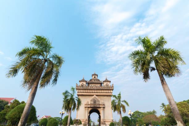 istock Beautiful architecture Patuxay(Victory Gate) in Vientiane, Laos 955488124