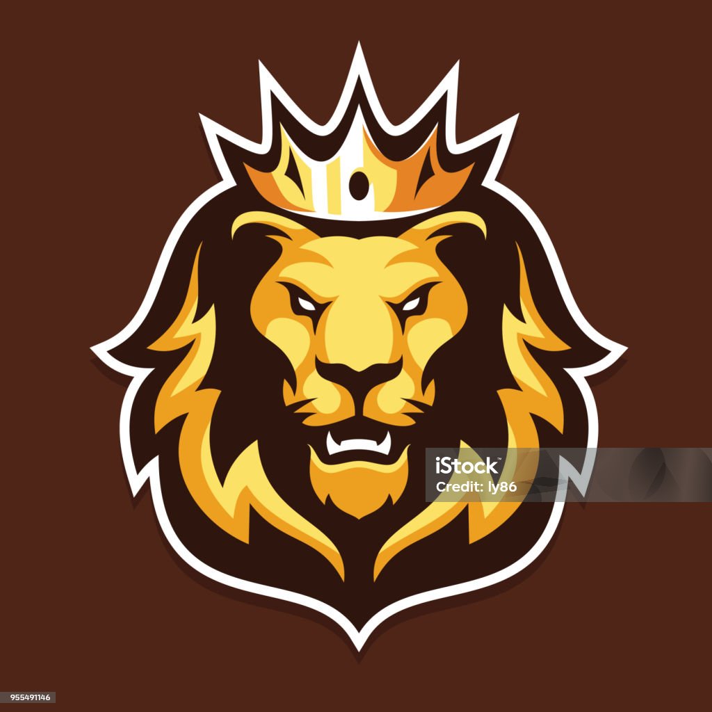 Lion King Lion Head , Lion Roar Icon, Lion King Lion - Feline stock vector