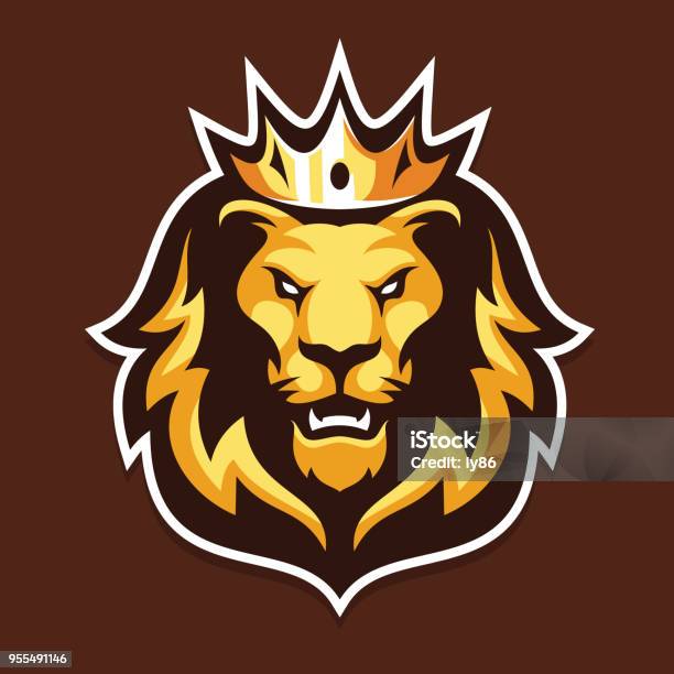 Lion King Stock Illustration - Download Image Now - Lion - Feline, Head, King - Royal Person