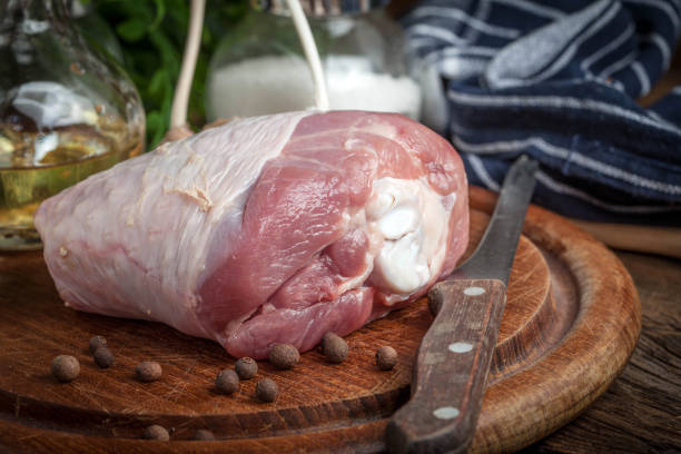 istock Raw turkey legs on cutting board. 955495348
