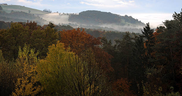 landscape in autumn stock photo