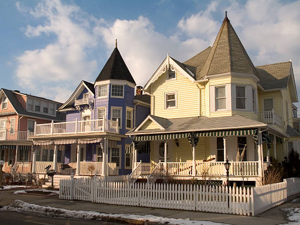 istock Picket Fence and Victorian Homes 95550559