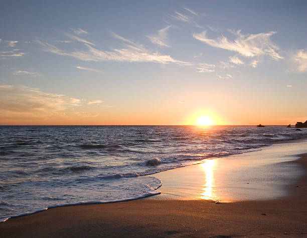 Malibu Sunset stock photo