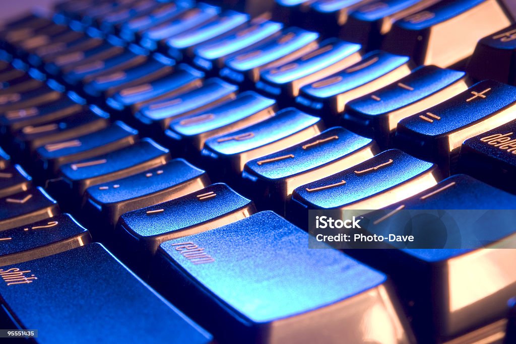 Cool, azuis e amarelo teclado - Foto de stock de Abstrato royalty-free