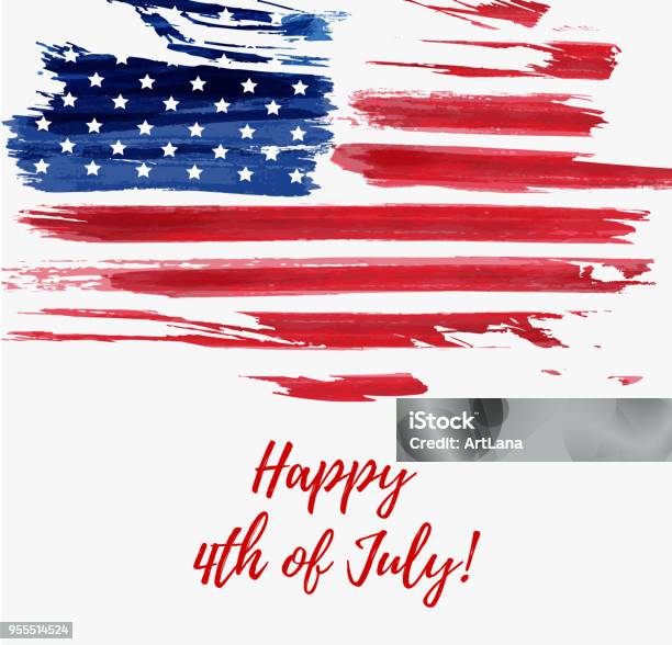 Usa Independence Day Background Stock Illustration - Download Image Now - Circa 4th Century, July, Happiness