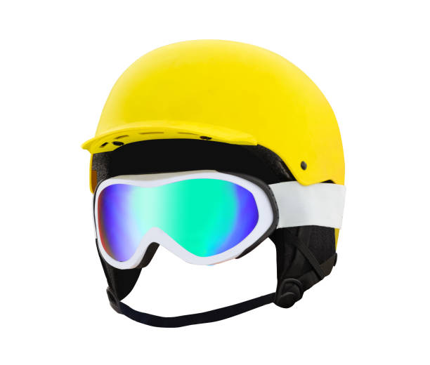 istock Ski helmet and glasses isolated 955522676