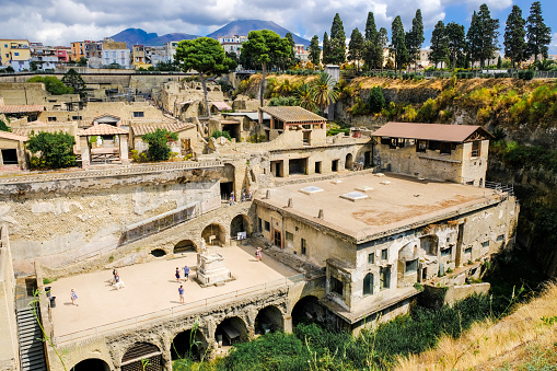 Herculaneum. Views on the ruins of ancient town