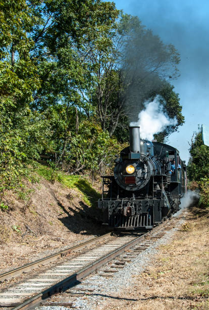 istock Steam Engine Locomotive Steaming down the track 955530310