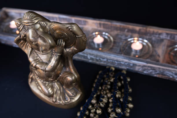 istock Tealights on wooden tray 955534536
