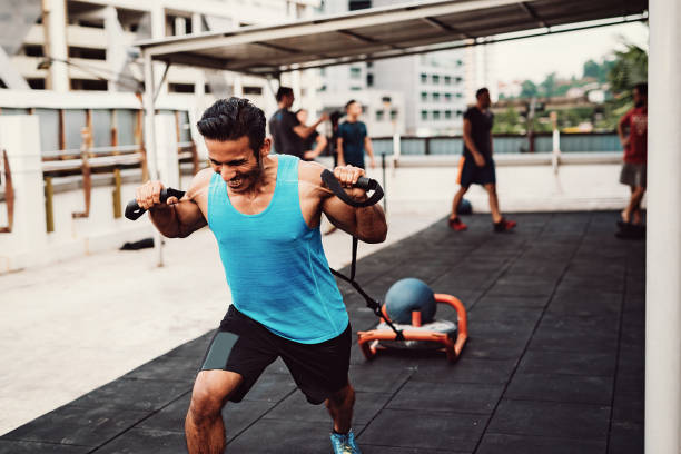 istock Determined Indian guy on sports training 955545622