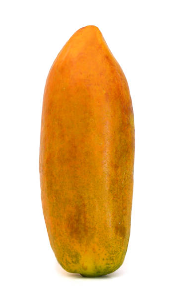 istock Papaya fruit isolated on a white background 955545928