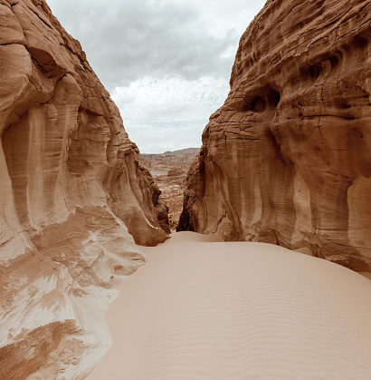 Sand White Canyon on Sinai Peninsula, Egypt