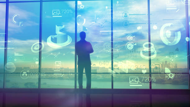 istock A man observes business processes on infographic 955560120