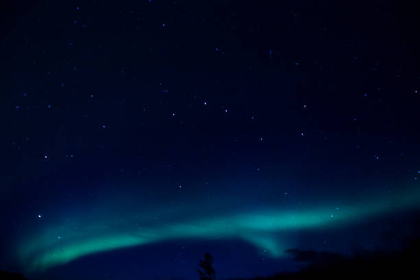 istock Blue green northern lights  under the big dipper over Iceland 955570128