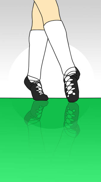 Female Irish Dancer In Ghillies Pointing Toe Stock Illustration - Download  Image Now - Dancing, Irish Culture, Shoe - iStock
