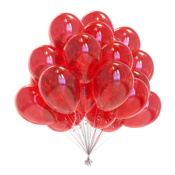 istock Balloons bunch red festive party decoration glossy 955595902