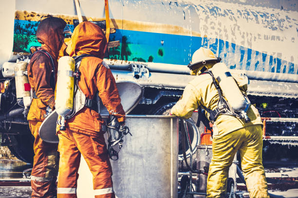 istock Firemen in firefighter uniform are checking their equipment after use. 955603728