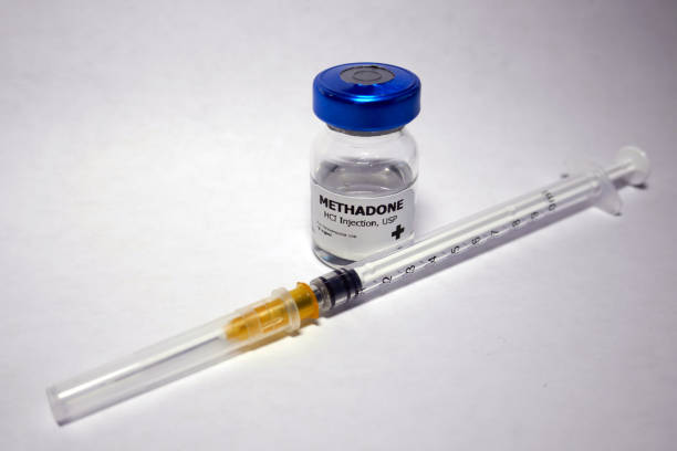 Methadone analgesic Methadone - a substance that acts on opioid receptors and is primarily used for pain relief and anesthesia. methadone stock pictures, royalty-free photos & images