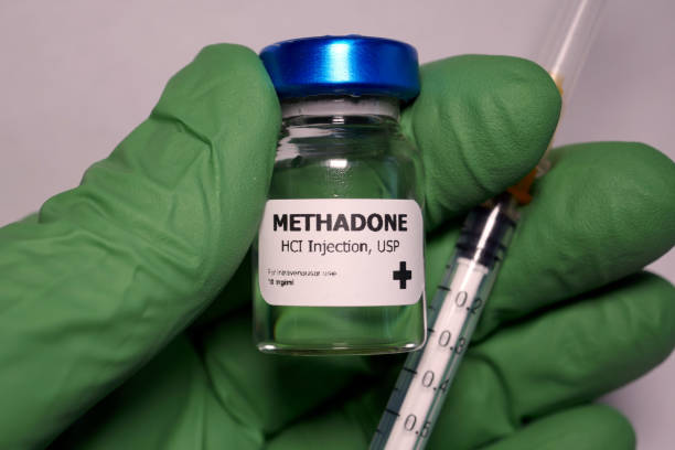 Methadone opioid pain medication stock photo