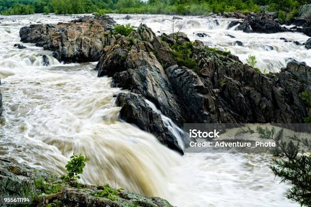 Raging Waters Of The Potomac River Great Falls Virginia Stock Photo - Download Image Now