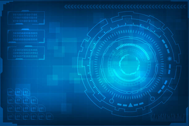 istock Abstract Technology background. technology digital world of business information. futuristic blue virtual graphic interface. 955612410