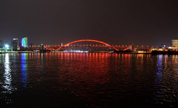 istock Lupu Bridge by night, Shanghai, China 955619006
