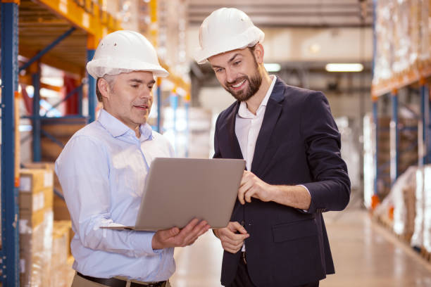 istock Delighted nice man pointing at the laptop screen 955619294