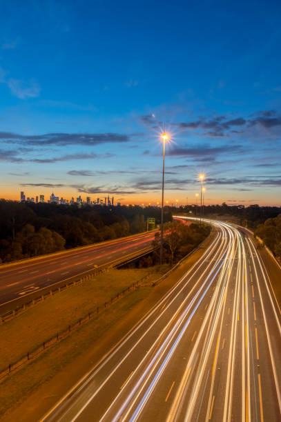 Traffic on the Eastern Freeway in Melbourne, Australia