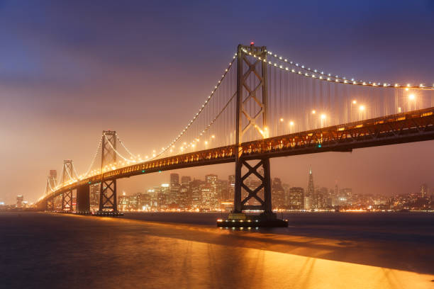 istock San Francisco Bay Bridge at night 955628384