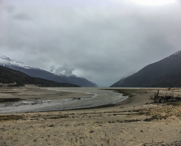 istock Low tide at Dyea Flats, Alaska 955632294