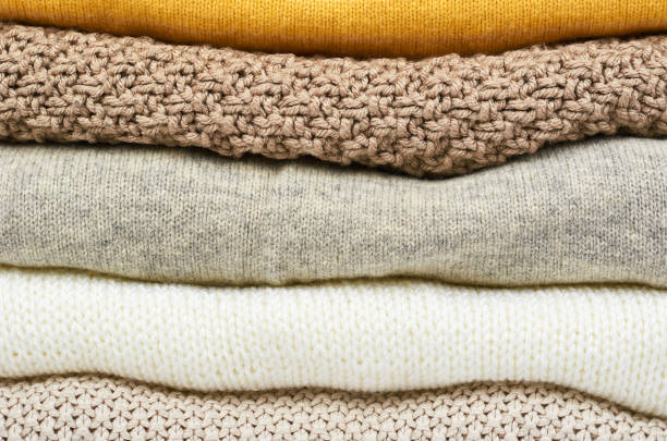 istock Pile of foldet cloth background 955649946