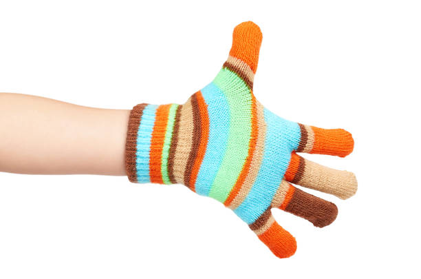 bright winter woolen gloves