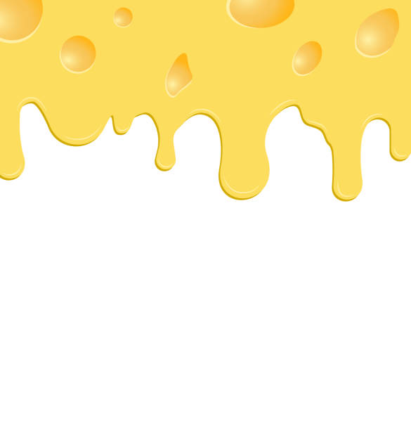 ilustrações de stock, clip art, desenhos animados e ícones de vector illustration of cheese melt isolated on white background - queijo