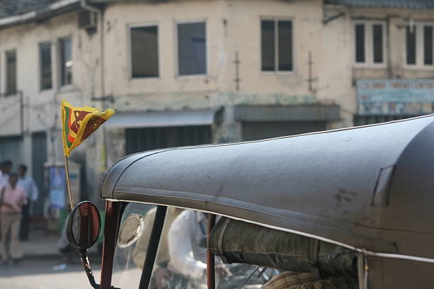 Old abandoned American car in Lima