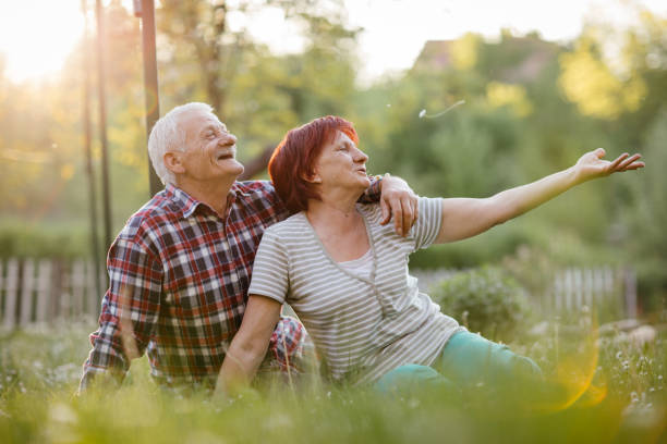 istock Senior couple enjoying spring in nature 955665932